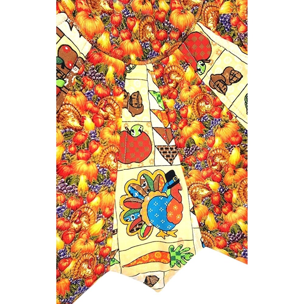 Quilted Thanksgiving Table Centerpiece 24" Turkey Pumpkin Fall Decor Handmade - Picture 5 of 10